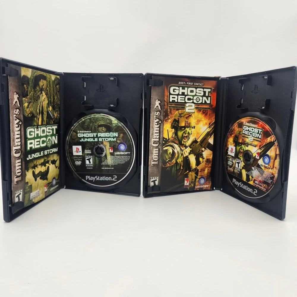 Tom Clancy's Ghost Recon Jungle Storm & Ghost Recon 2 Sony PlayStation 2 PS2 CIB